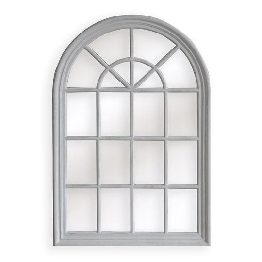 Buy Window Style Mirror - White Arch 100 CM x 150 CM discounted | Products On Sale Australia