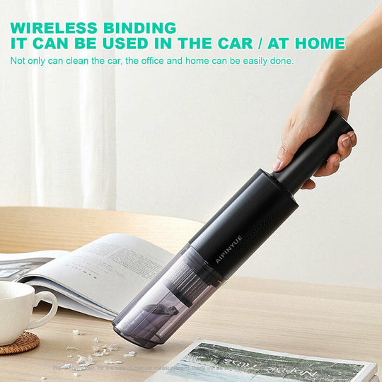 Buy Wireless Charge 6000Pa Suction Powerful Portable Car Vacuum Cleaner Home Duster(Black) discounted | Products On Sale Australia