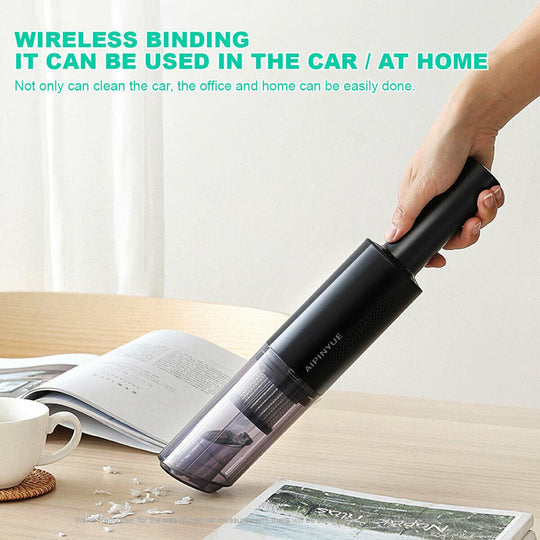 Buy Wireless Charge 6000Pa Suction Powerful Portable Car Vacuum Cleaner Home Duster(White) discounted | Products On Sale Australia