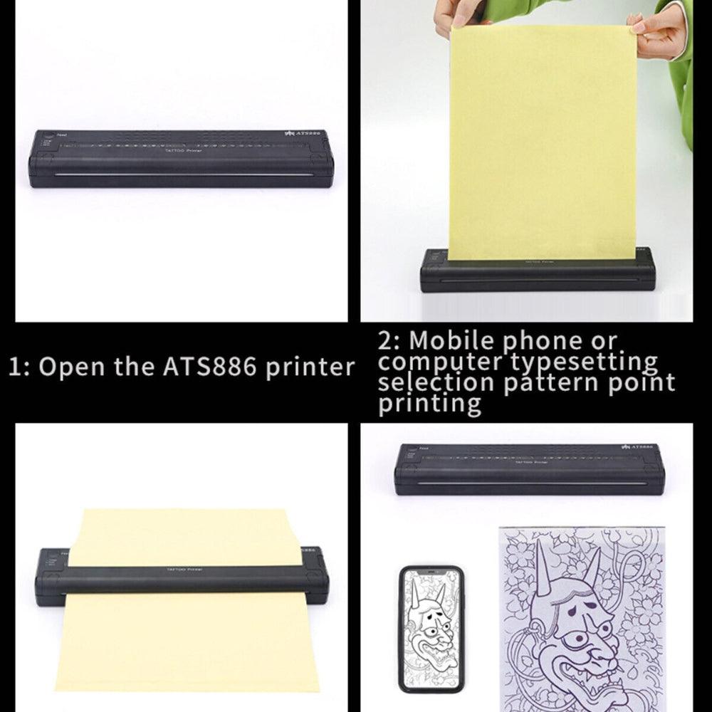 Buy Wireless Tattoo Transfer Printer Portable Machine Clear Transfer Stencil Printer Black discounted | Products On Sale Australia