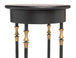 Buy Wooden Round Gold Black Side Table with Finial Legs discounted | Products On Sale Australia