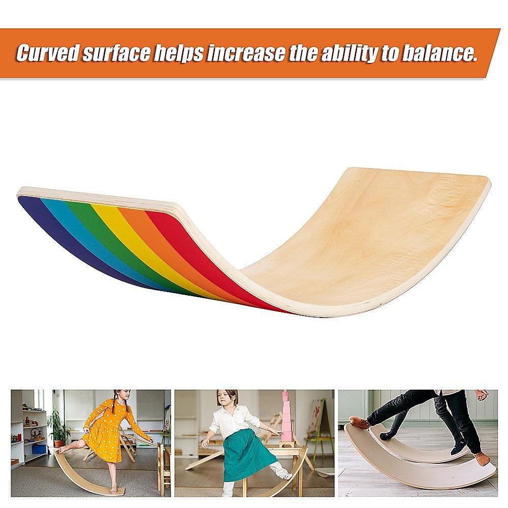 Buy Wooden Wobble Balance Board for Kids Toddlers Adults discounted | Products On Sale Australia