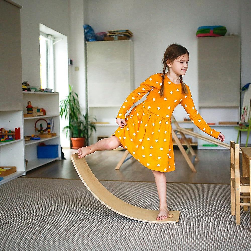 Buy Wooden Wobble Balance Board for Kids Toddlers Adults discounted | Products On Sale Australia