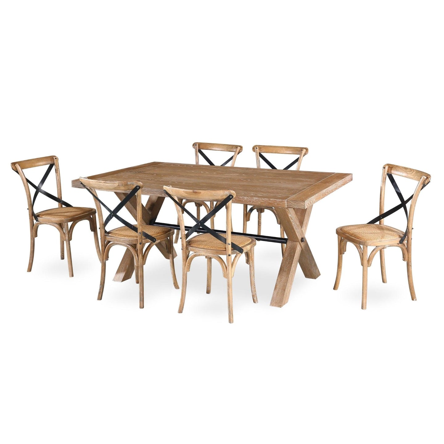 Buy Woodland 190cm Dining Table Timber Wood Natural discounted | Products On Sale Australia