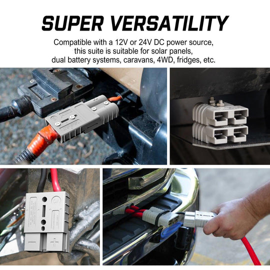 Buy X-BULL 10 x 50A Anderson Style Plug Copper Connectors Terminals Pack Caravan Trailer Solar discounted | Products On Sale Australia