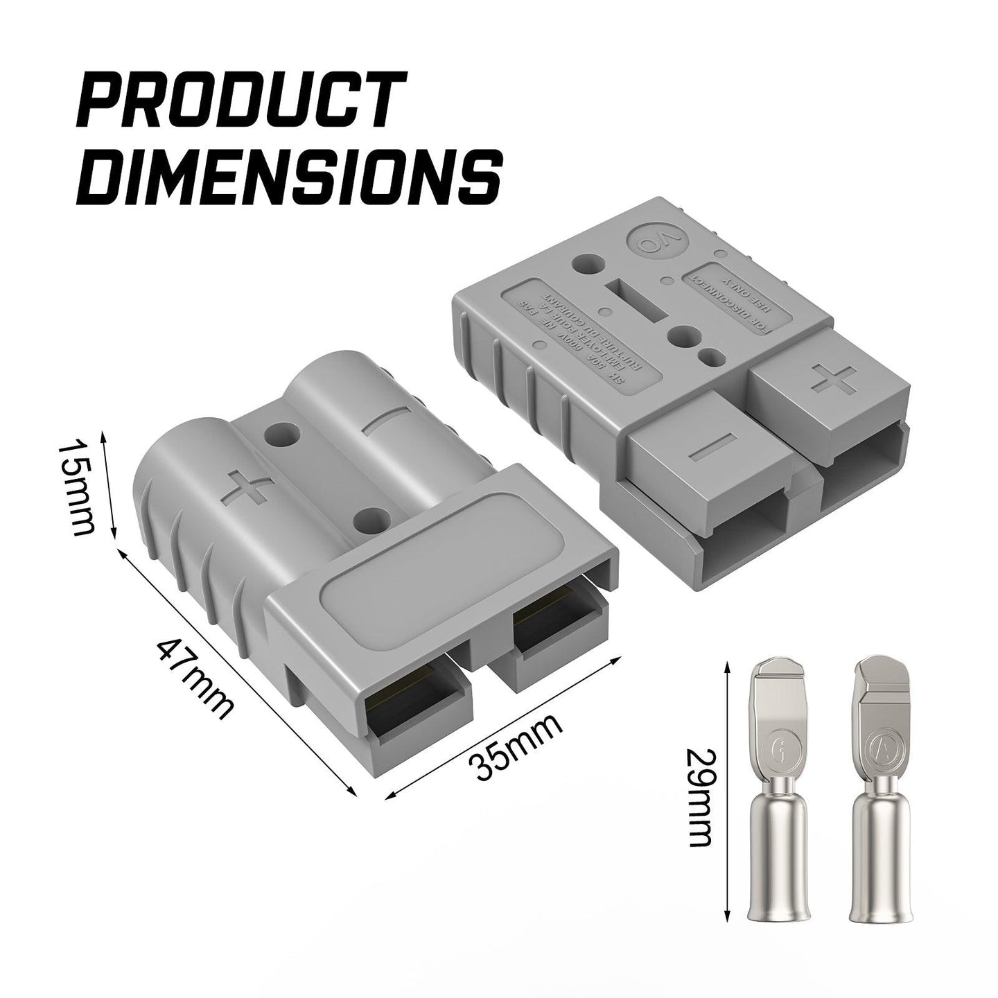 Buy X-BULL 10 x 50A Anderson Style Plug Copper Connectors Terminals Pack Caravan Trailer Solar discounted | Products On Sale Australia