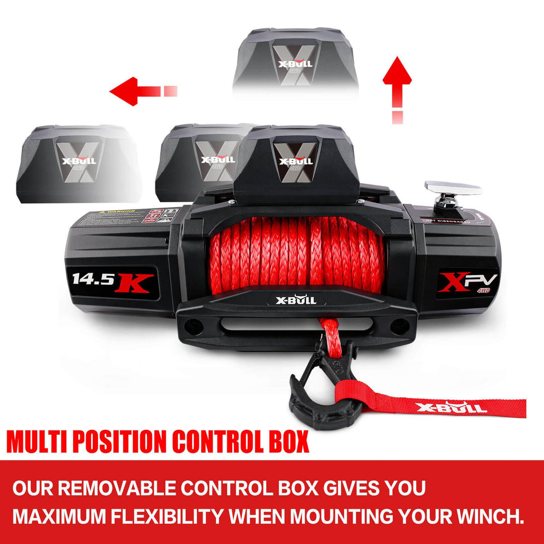 Buy X-BULL 12V Electric Winch 14500LBS synthetic rope with 2 Pairs Recovery Tracks Gen2.0 Black discounted | Products On Sale Australia