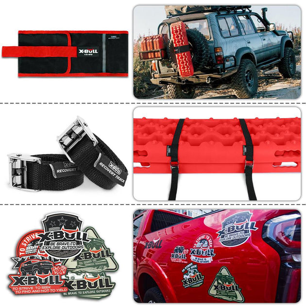 Buy X-BULL 2 Pairs Recovery tracks Sand Mud Snow 4WD / 4x4 ATV Offroad Stronger Gen 3.0 - Red discounted | Products On Sale Australia