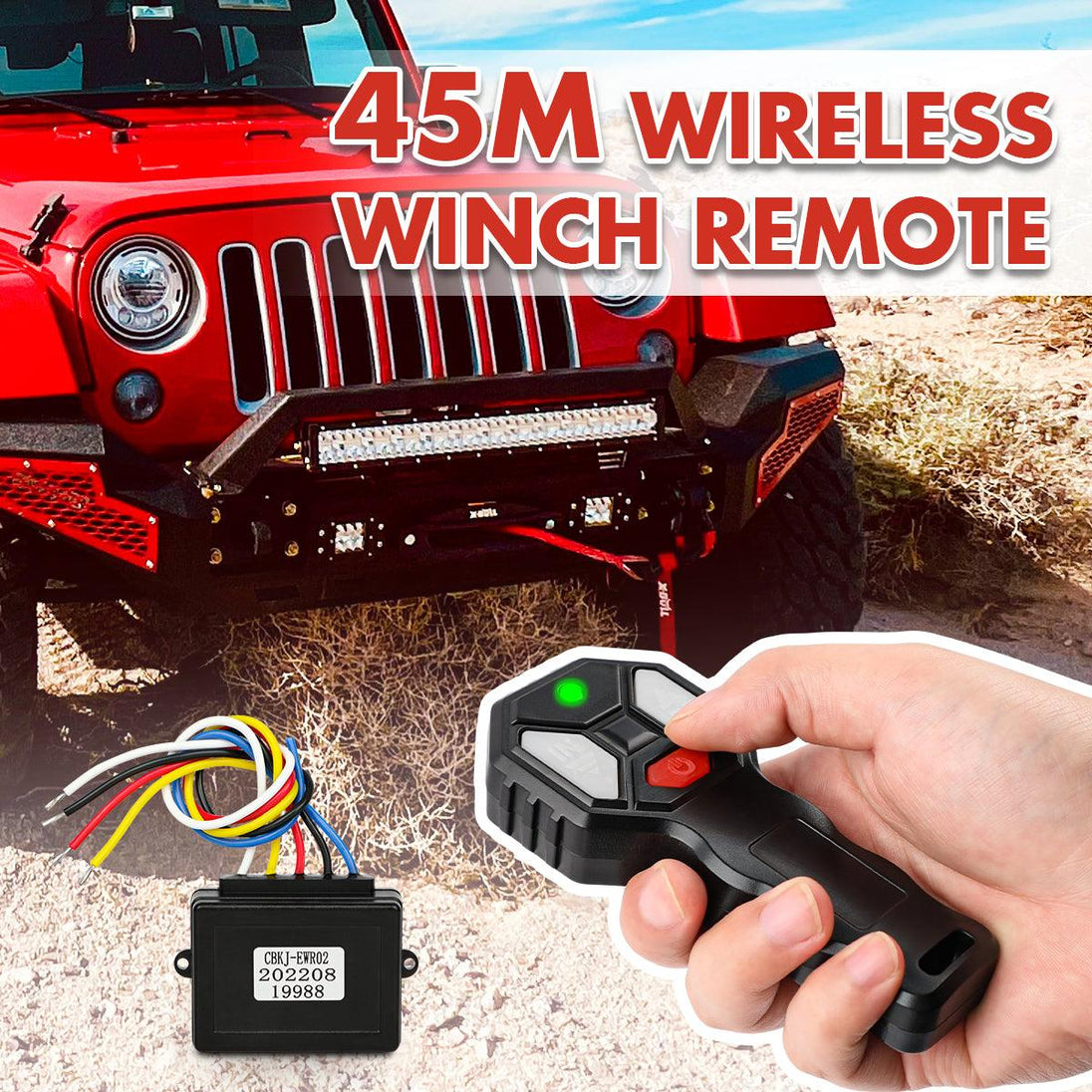 Buy X-BULL 2x Wireless Winch Remote Control 12 Volt Handset Switch 150ft 4WD discounted | Products On Sale Australia