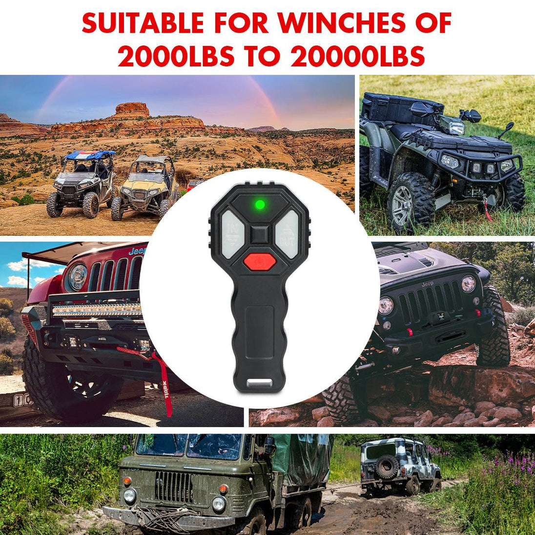 Buy X-BULL 2x Wireless Winch Remote Control 12 Volt Handset Switch 150ft 4WD discounted | Products On Sale Australia