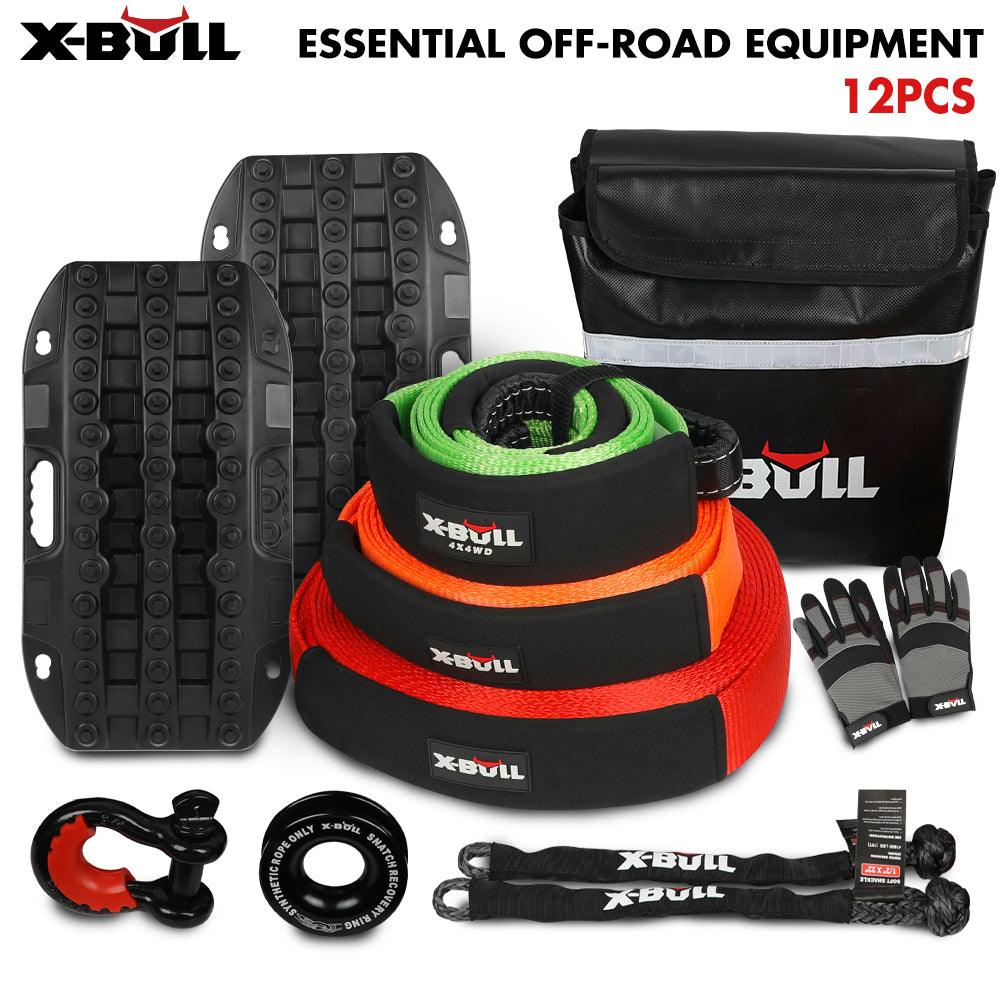 Buy X-BULL 4WD Winch Recovery Kit 12Pcs Recovery Tracks Snatch Strap Soft Shackles Recovery Ring discounted | Products On Sale Australia