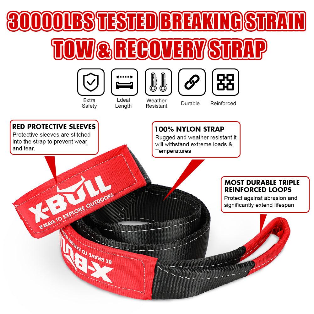 Buy X-BULL 4X4 Recovery Kit Kinetic Recovery Rope Snatch Strap / 2PCS Recovery Tracks 4WD Gen3.0 Red discounted | Products On Sale Australia