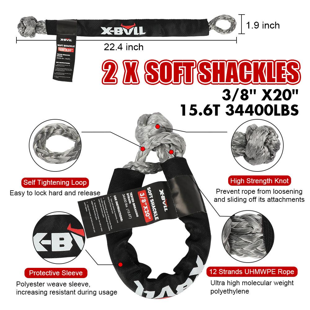 Buy X-BULL 4X4 Recovery Kit Kinetic Recovery Rope Snatch Strap / 2PCS Recovery Tracks 4WD Gen3.0 Red discounted | Products On Sale Australia