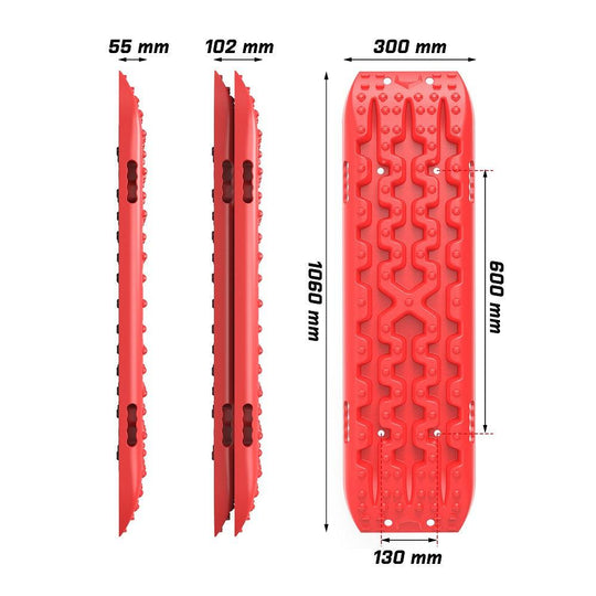 Buy X-BULL 4X4 Recovery Kit Kinetic Recovery Rope Snatch Strap / 2PCS Recovery Tracks 4WD Gen3.0 Red discounted | Products On Sale Australia