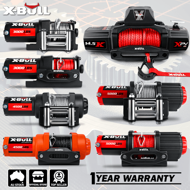 Buy X-BULL Electric Winch 12V 12000LBS Synthetic Rope Wireless remote 4WD 4X4 Car Trailer discounted | Products On Sale Australia