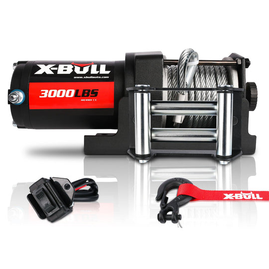 Buy X-BULL Electric Winch 12V 3000LBS Steel Cable Wireless remote ATV UTV Boat Trailer discounted | Products On Sale Australia