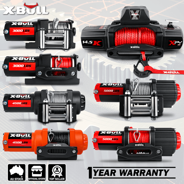 X-BULL Electric Winch 12V 3000LBS Synthetic Rope Wireless remote ATV UTV Boat Trailer Products On Sale Australia | Auto Accessories > Winches Category
