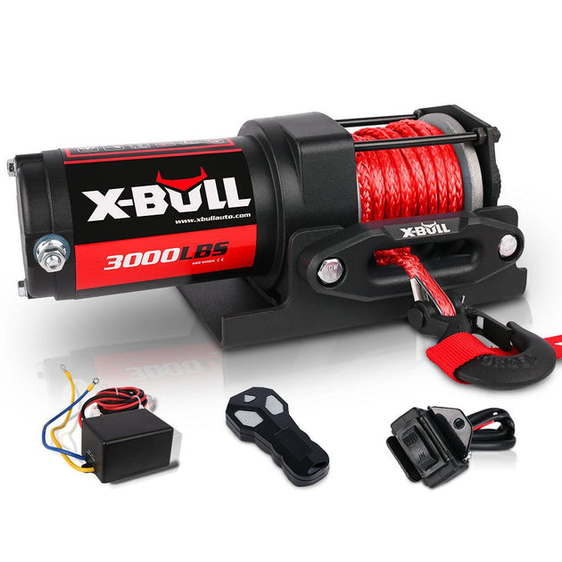 Buy X-BULL Electric Winch 12V 3000LBS Synthetic Rope Wireless remote ATV UTV Boat Trailer | Products On Sale Australia