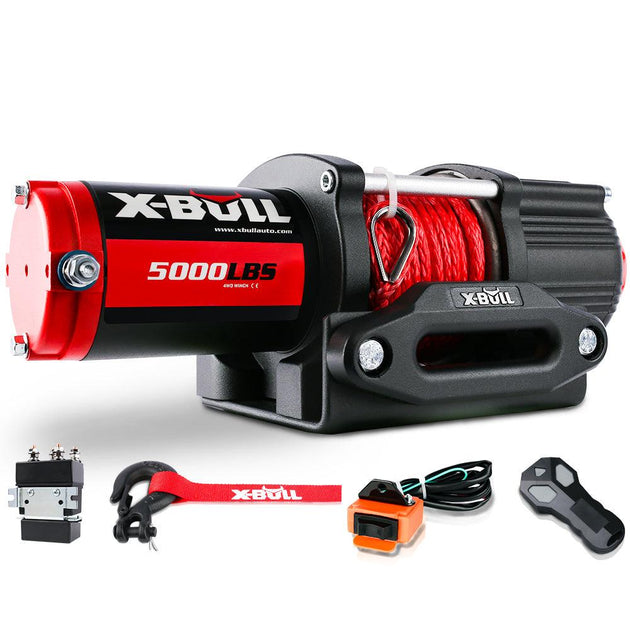 X-BULL Electric Winch 12V 5000LBS Synthetic Rope Wireless remote ATV UTV Boat Trailer Products On Sale Australia | Auto Accessories > Winches Category