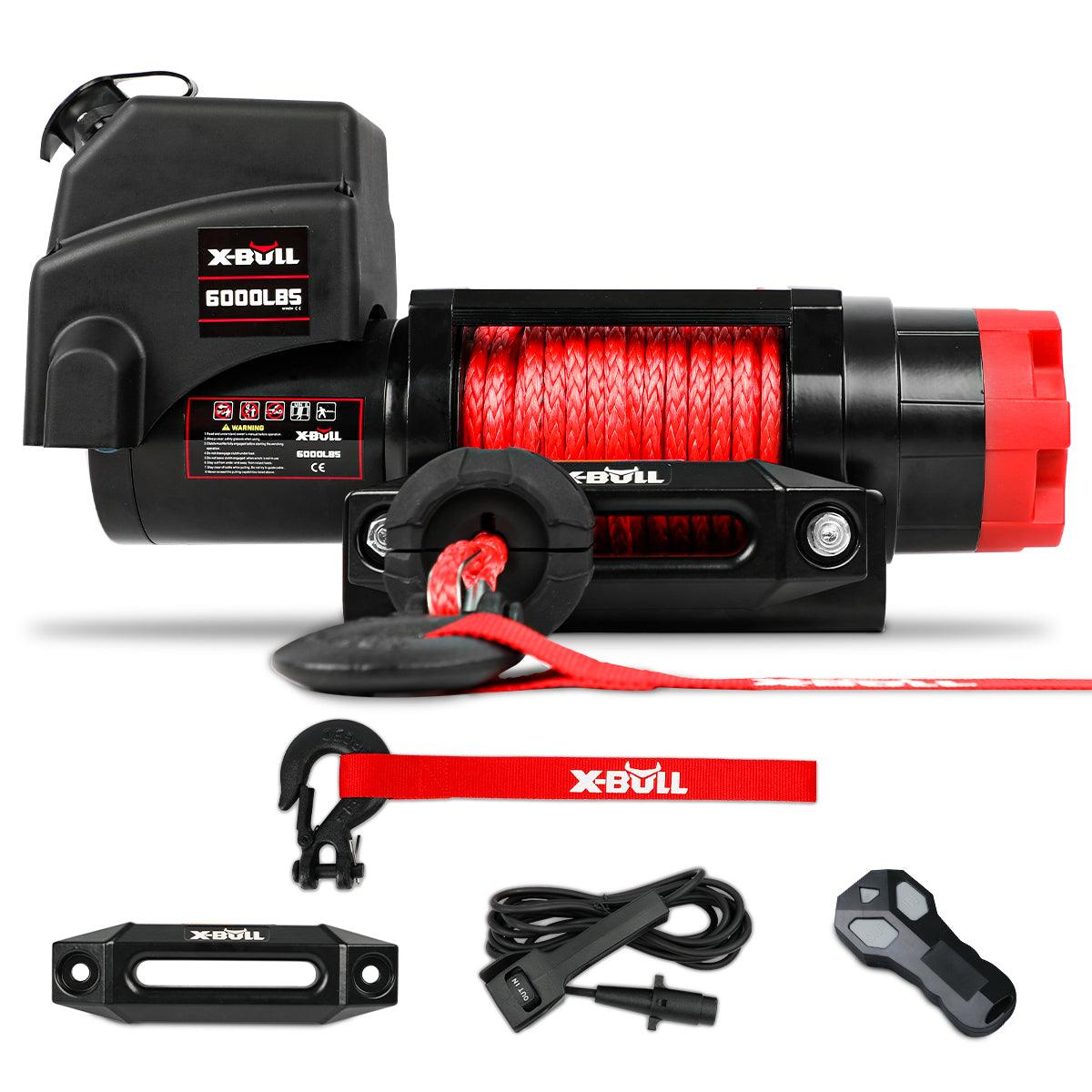 Buy X-BULL Electric Winch 6000LBS 12V BOAT Synthetic Rope Wireless Remote 4WD ATV UTV discounted | Products On Sale Australia