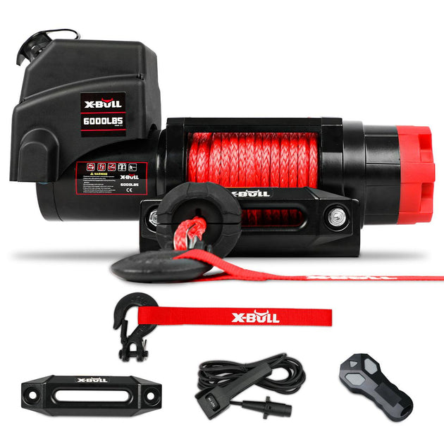 X-BULL Electric Winch 6000LBS 12V BOAT Synthetic Rope Wireless Remote 4WD ATV UTV Products On Sale Australia | Auto Accessories > Winches Category