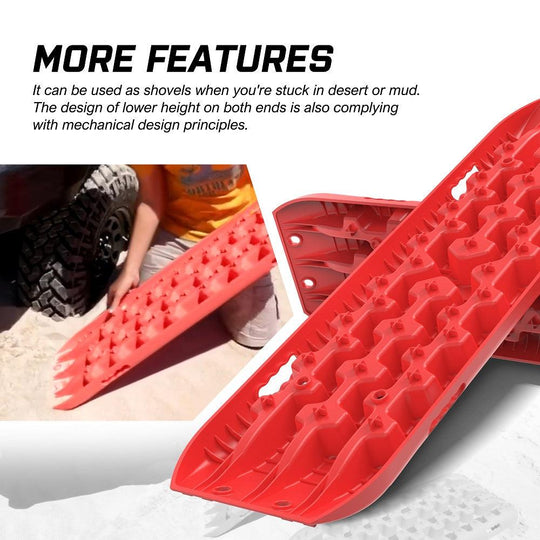 Buy X-BULL Recovery Tracks Gen 3.0 Sand Track Mud Snow 10T 2 Pairs 4PC 4WD 4X4 Red discounted | Products On Sale Australia