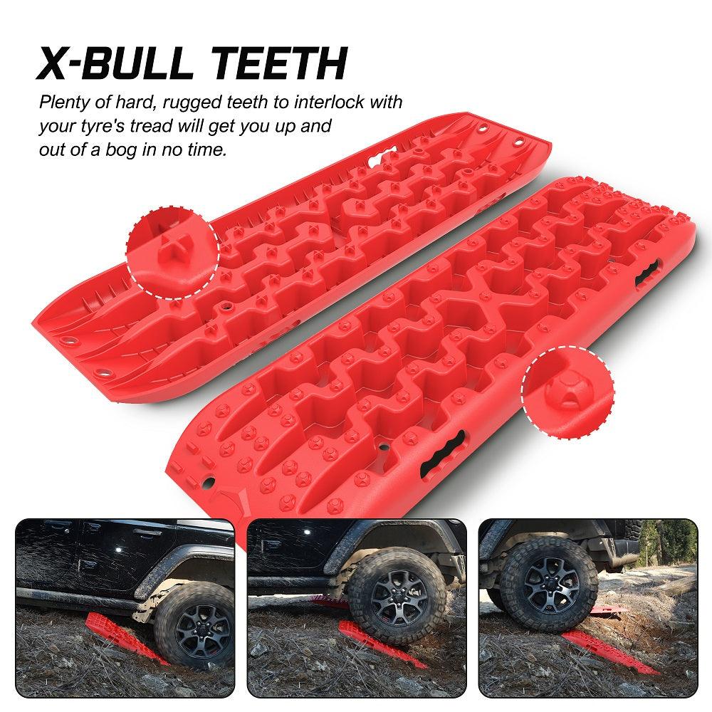 Buy X-BULL Recovery Tracks Gen 3.0 Sand Track Mud Snow 10T 2 Pairs 4PC 4WD 4X4 Red discounted | Products On Sale Australia