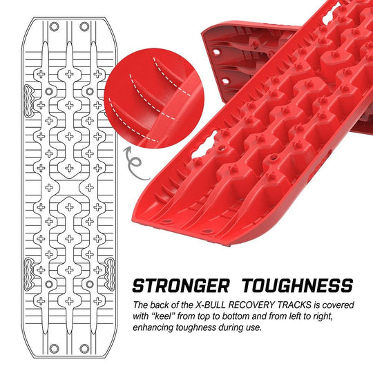 Buy X-BULL Recovery tracks Sand tracks 2pcs 10T Sand / Snow / Mud 4WD Gen 3.0 - Red discounted | Products On Sale Australia