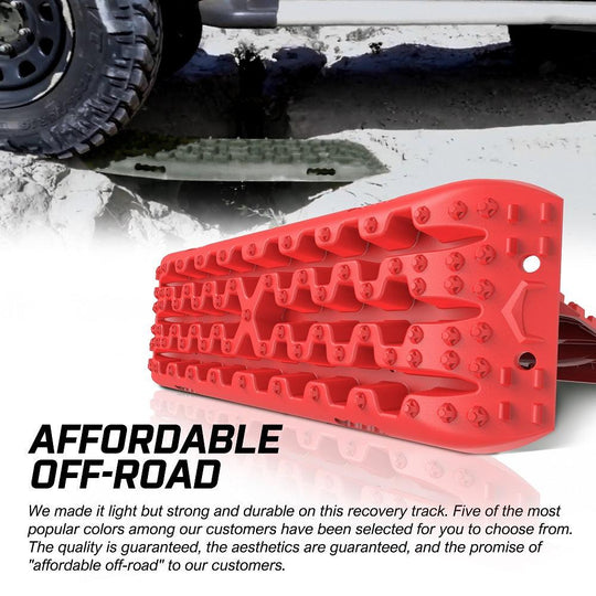 Buy X-BULL Recovery tracks Sand tracks 2pcs 10T Sand / Snow / Mud 4WD Gen 3.0 - Red discounted | Products On Sale Australia