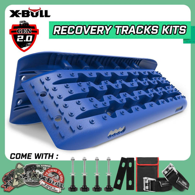 X-BULL Recovery tracks Sand Trucks Offroad With 4PCS Mounting Pins 4WDGen 2.0 - blue Products On Sale Australia | Auto Accessories > Auto Accessories Others Category