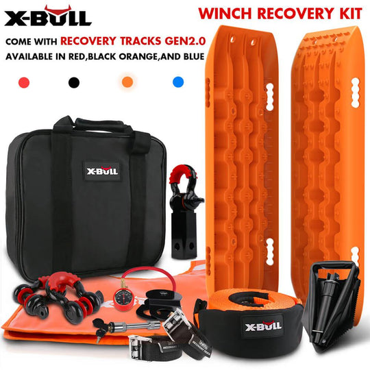 Buy X-BULL Winch Recovery Kit Snatch Strap Off Road 4WD with Recovery Tracks Boards Gen 2.0 discounted | Products On Sale Australia