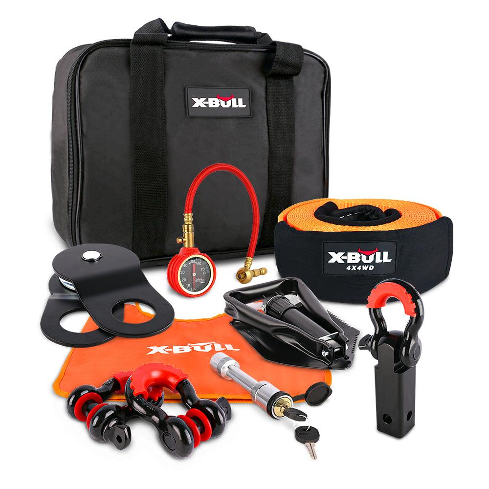 Buy X-BULL Winch Recovery Kit Snatch Strap Off Road 4WD with Recovery Tracks Gen 2.0 Boards RED discounted | Products On Sale Australia