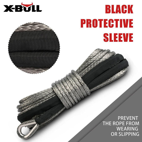 Buy X-BULL Winch Rope 5.5mm x 13m Dyneema Synthetic Rope Tow Recovery Offroad 4wd4x4 discounted | Products On Sale Australia