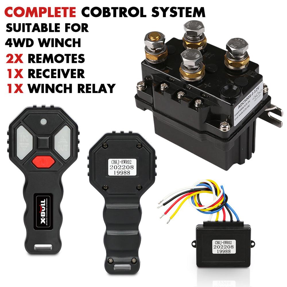 Buy X-BULL Winch Solenoid Relay Wiring Controller 500A 12V and 150ft Wireless Remote discounted | Products On Sale Australia