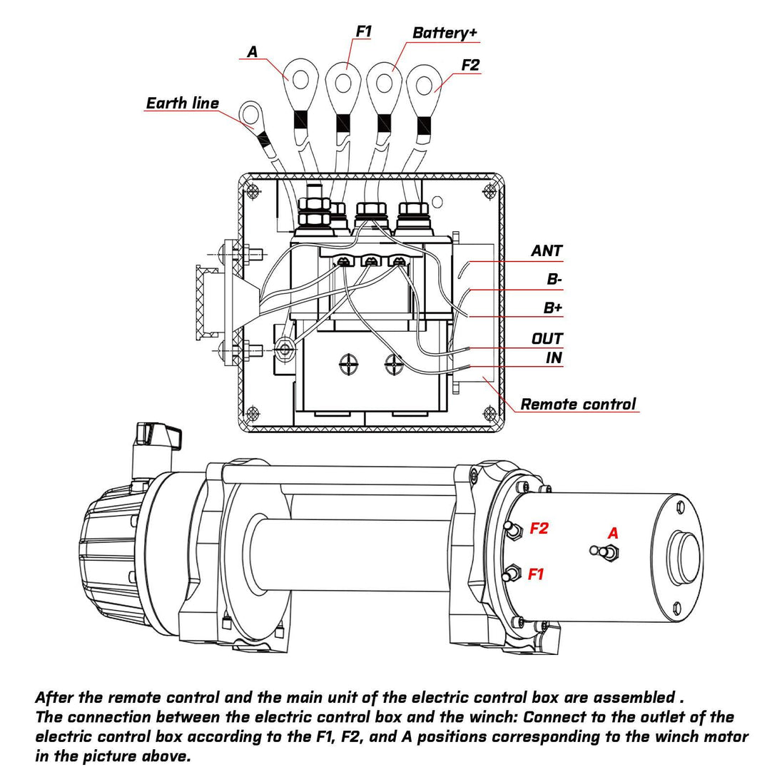 Buy X-BULL Winch Solenoid Relay Wiring Controller 500A 12V and 150ft Wireless Remote discounted | Products On Sale Australia