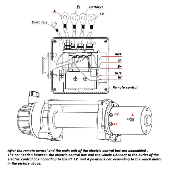 Buy X-BULL Winch Solenoid Relay Wiring Controller 500A 12V and 150ft Wireless Remote discounted | Products On Sale Australia