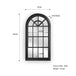 Buy X-Large Window Style Mirror - Black Arch 100 CM x 180 CM discounted | Products On Sale Australia