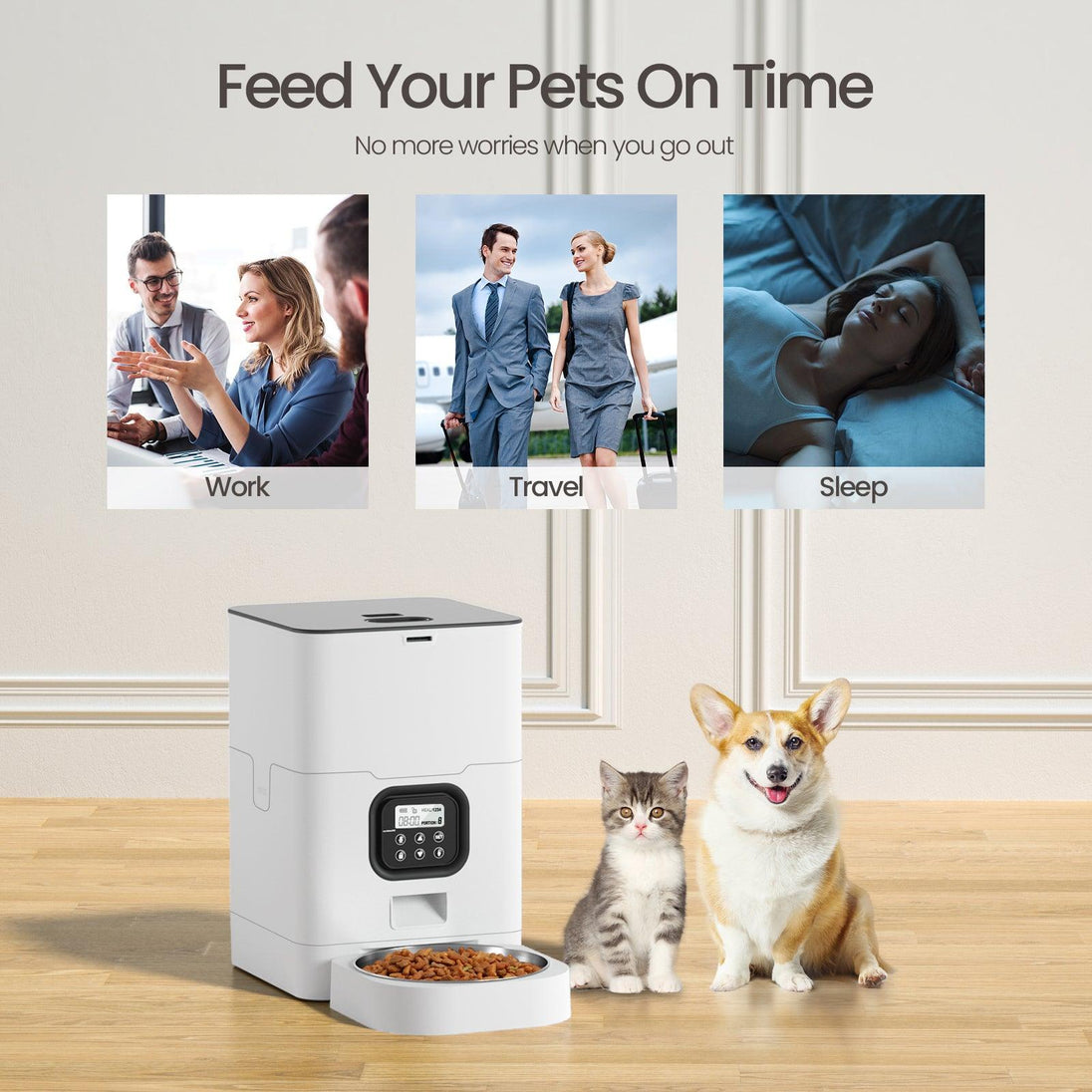 Buy YES4PETS 6L Automatic Digital Pet Dog Cat Feeder Food Bowl Dispenser discounted | Products On Sale Australia