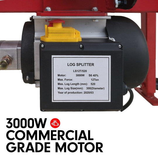 Buy Yukon 12 Ton Electric Hydraulic Log Splitter Wood Timber Firewood Block Cutter discounted | Products On Sale Australia