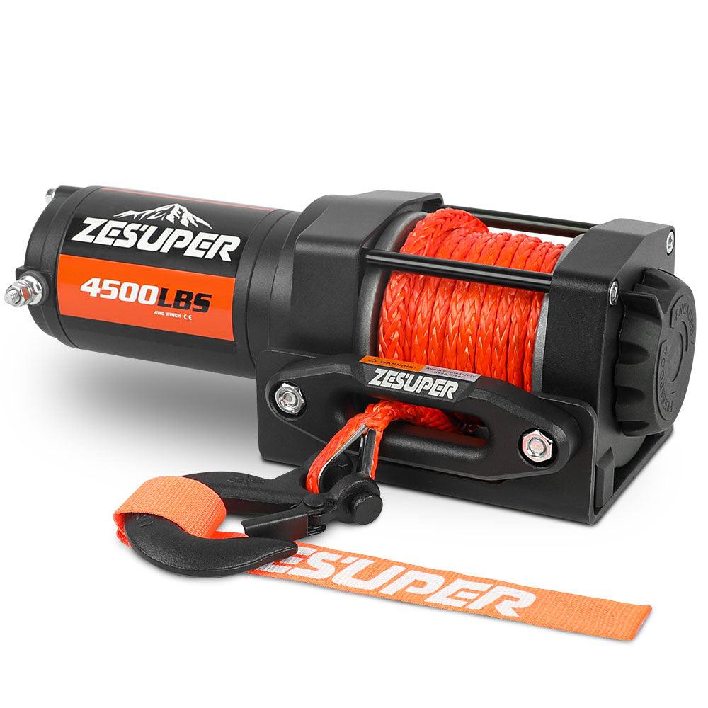 Buy ZESUPER 12V Winch 4500LBS Electric Winch ATV Winch Synthetic Rope BOAT Trailer discounted | Products On Sale Australia