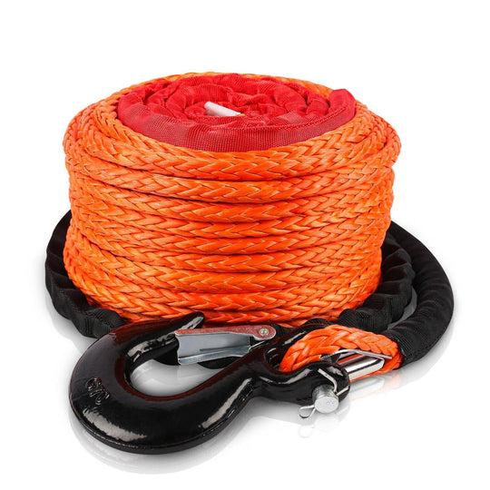 Buy ZESUPER Winch Rope 9.5MM X 30M Dyneema SK75 Hook Synthetic Car Tow Recovery Cable Hook discounted | Products On Sale Australia