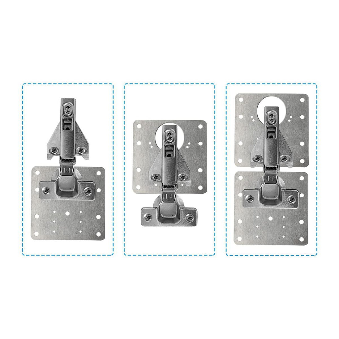 Buy 1 Pcs Kitchen Cupboard Door Cabinet Hinges Repair Plate Brackets Kit Fixing Screws discounted | Products On Sale Australia