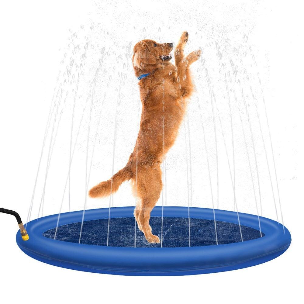 Buy 100cm Pet Sprinkler Water Splash Pad Dog/Cat Cooling Pond/Outdoor Toy discounted | Products On Sale Australia