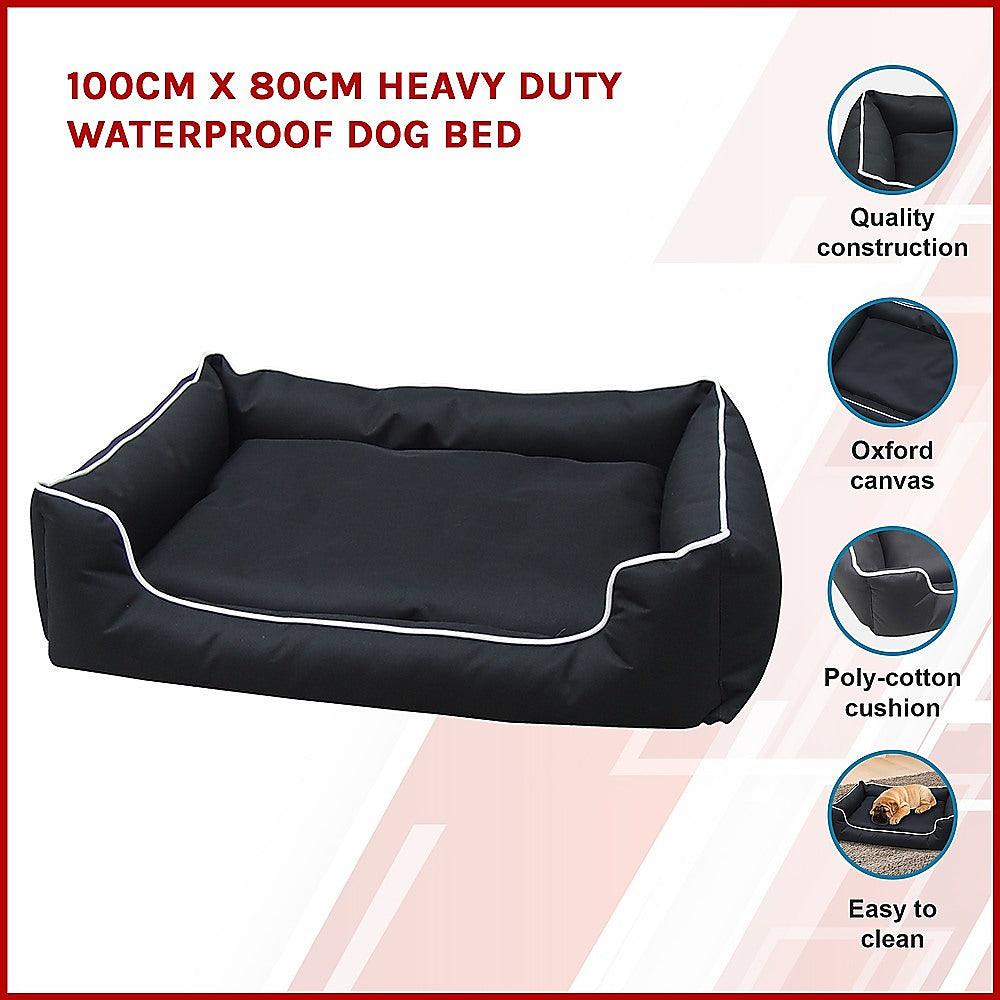 Buy 100cm x 80cm Heavy Duty Waterproof Dog Bed discounted | Products On Sale Australia