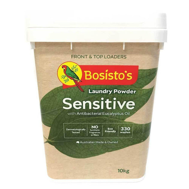 Buy 10Kg Laundry Powder Sensitive Bosisto's Bulk Eco Eucalyptus Washing Detergent discounted | Products On Sale Australia