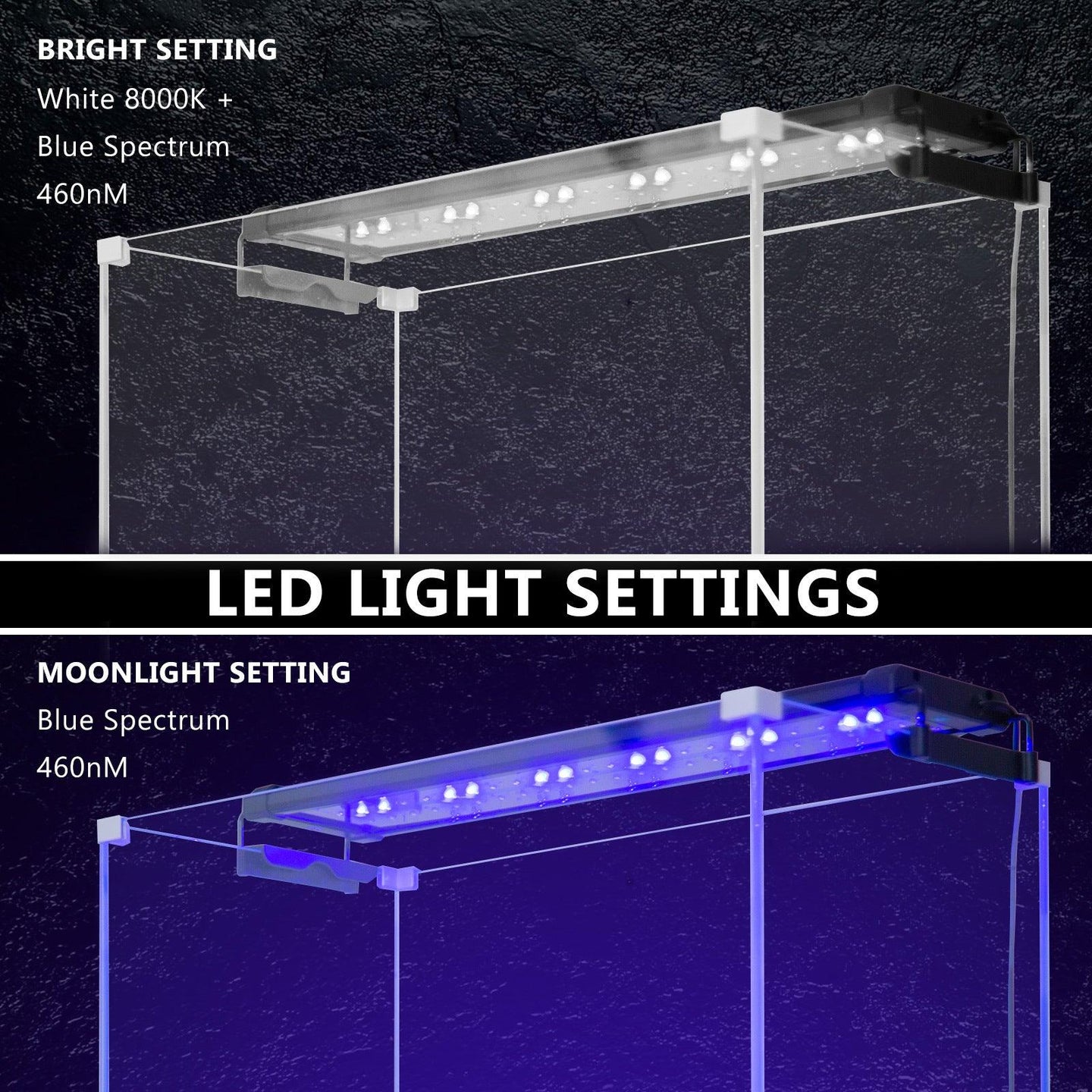 Buy 11W Aquarium Blue White LED Light for Tank 50-70cm discounted | Products On Sale Australia