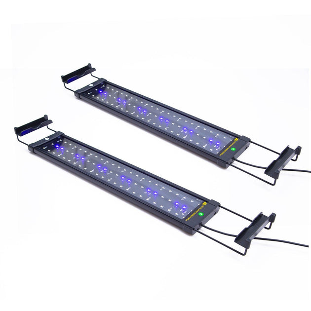 Buy 11W Set 2 Aquarium Blue White LED Light for Tank 50-70cm discounted | Products On Sale Australia