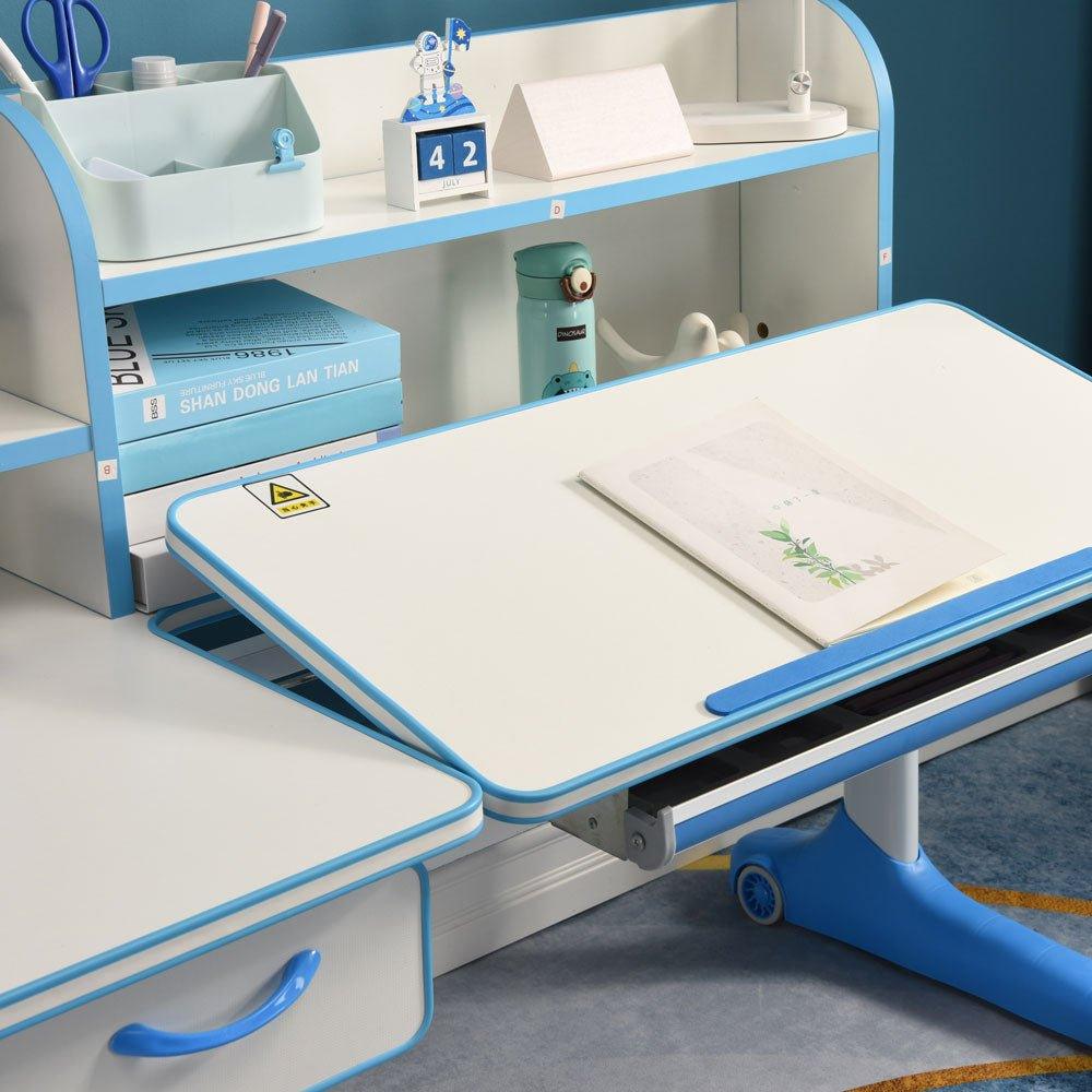 Buy 120cm Height Adjustable Children Kids Ergonomic Study Desk Blue AU discounted | Products On Sale Australia