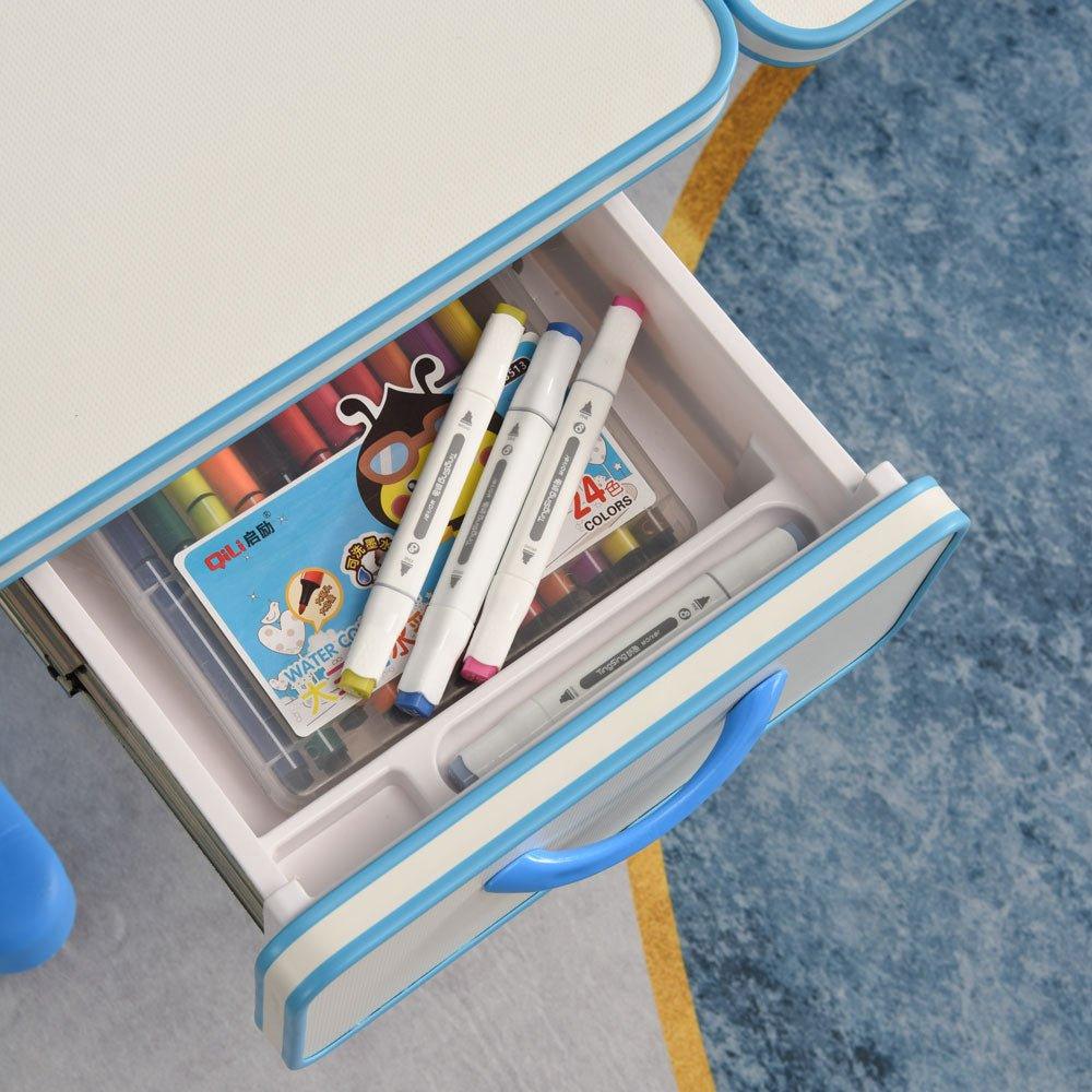 Buy 120cm Height Adjustable Children Kids Ergonomic Study Desk Blue AU discounted | Products On Sale Australia