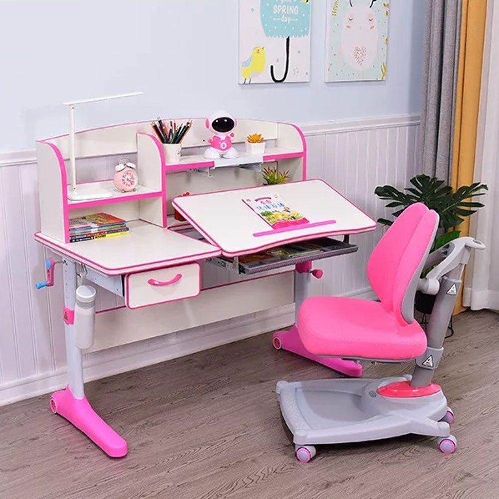 Buy 120cm Height Adjustable Children Kids Ergonomic Study Desk Blue AU discounted | Products On Sale Australia